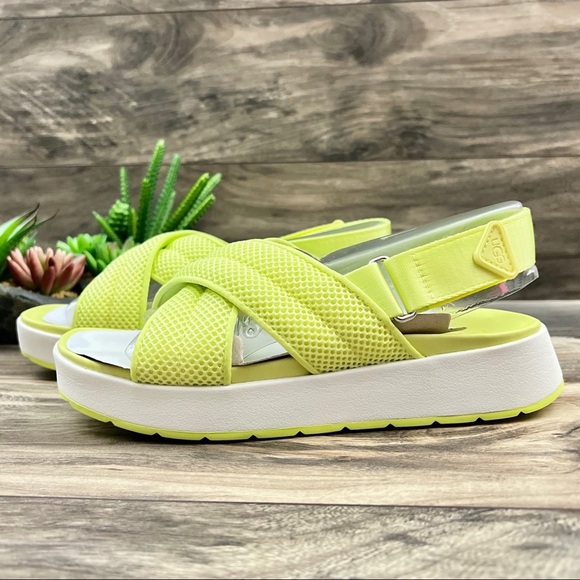 NIB UGG Nella Slingback Platform Sandal 7.5 38.5 Pollen Mesh - Picture 4 of 12